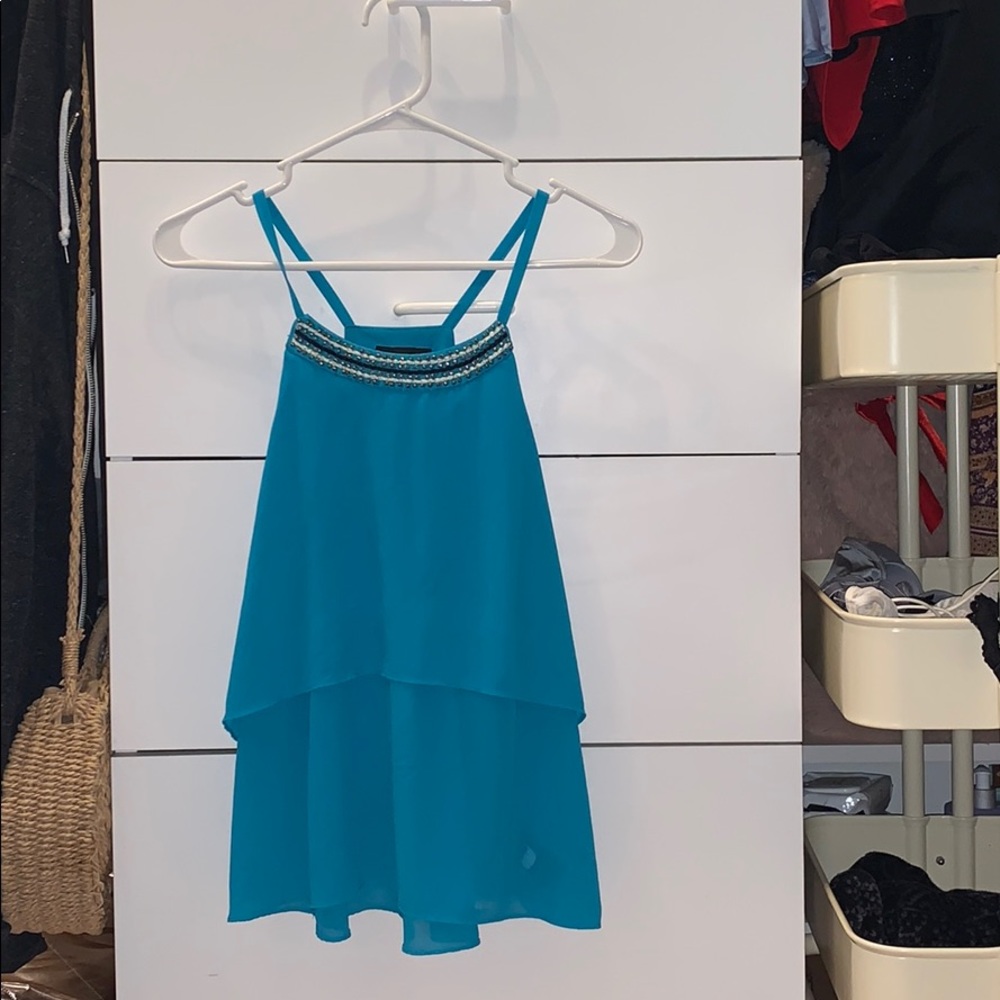 Teal Halter Dress Top